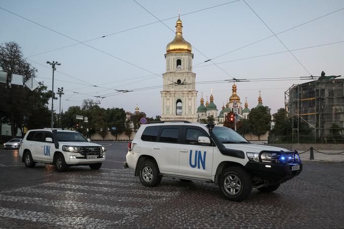 Inšpekcijska ekipa Mednarodne agencije za jedrsko energijo (IAEA) odhaja iz Kijeva v Zaporožje. | Foto: Reuters