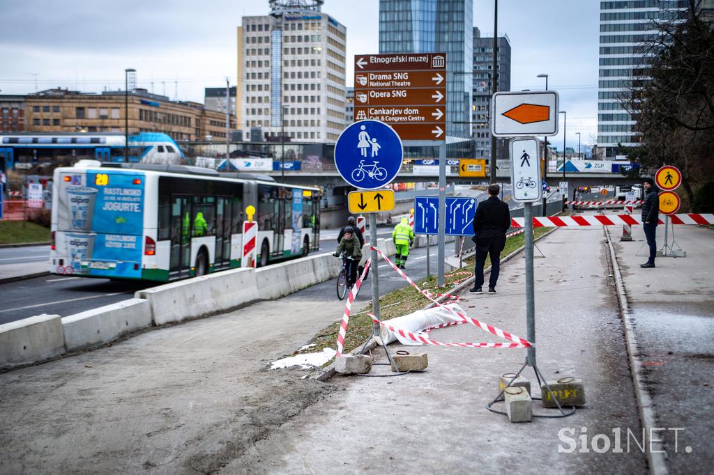 Delna zapora Dunajska cesta