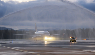 Brussels Airlines poletel med Brusljem in Ljubljano