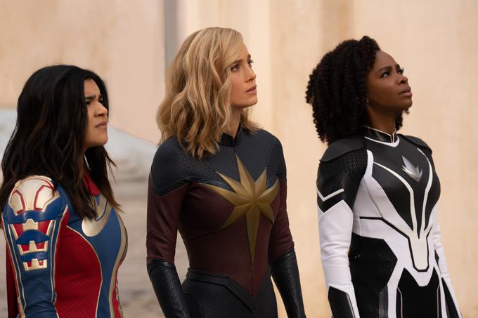 Marveli so tri superjunakinje: Kamala Khan oz. gospodična Marvel, Carol Danvers oz. stotnica Marvel in Monica Rambeau. Igrajo jih Iman Vellani, Brie Larson in Teyonah Paris. | Foto: Blitz Film & Video Distribution