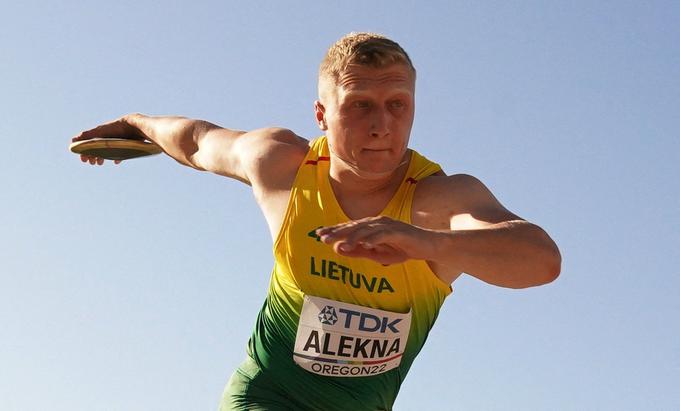 19-letni Mykolas Alekna je končal na drugem mestu. | Foto: Reuters