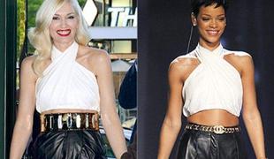 Rihanna in Gwen Stefani v usnjenih hlačah