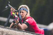 trening biatlon streljanja Anamarija Lampič