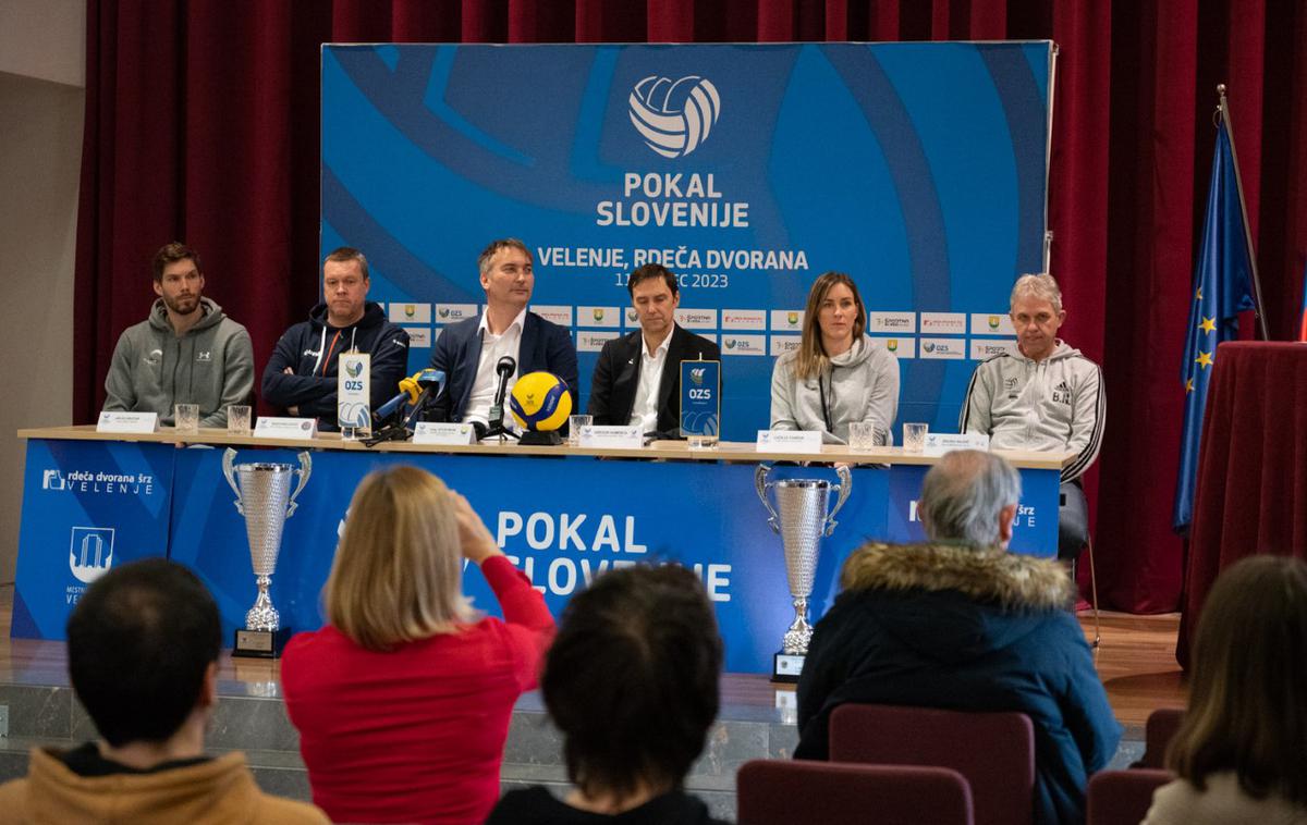 odbojkarski pokal Slovenije | Člani finalistov Pokala Slovenije so predstavili pričakovanja pred sobotnim finalom, ki bo v Rdeči dvorani v Velenju. | Foto OZS