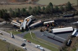 Že tretje iztirjenje vlaka podjetja Norfolk Southern