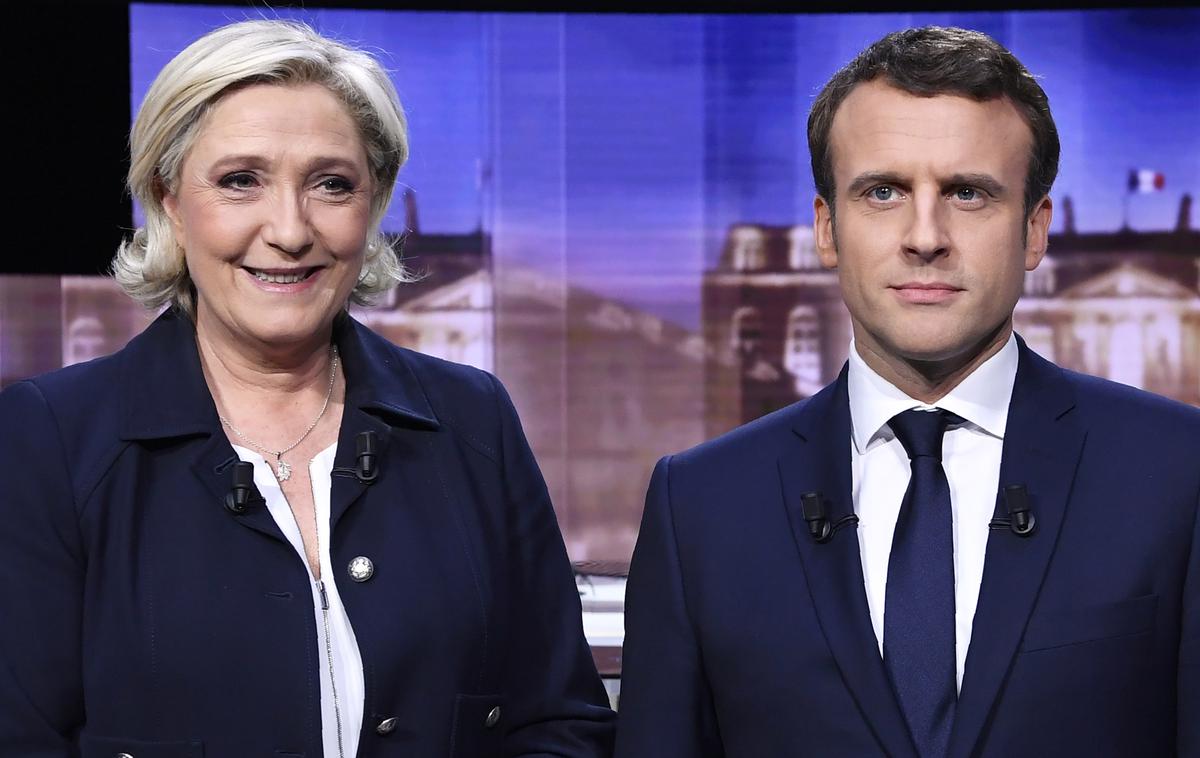 Emmanuel Macron in Marine Le Pen | Foto Reuters