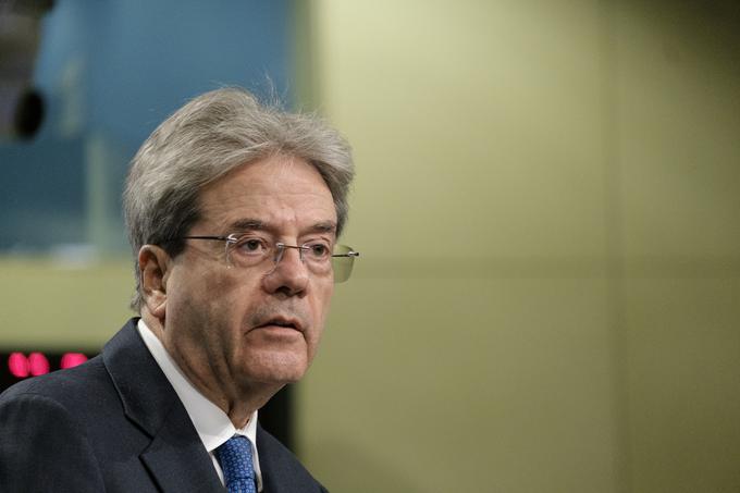 Evropski komisar za gospodarstvo Paolo Gentiloni | Foto: STA ,