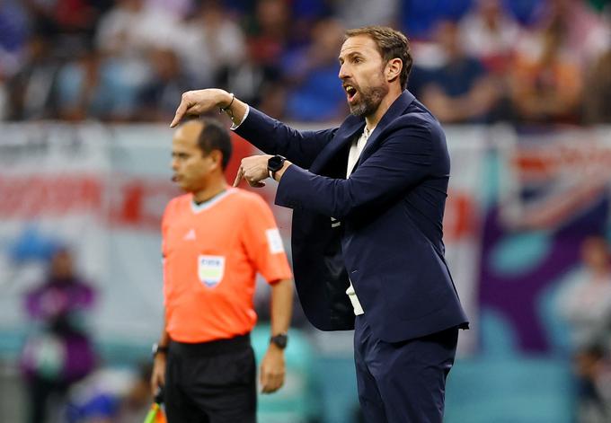 Gareth Southgate je začel tekmo z enako prvo enajsterico kot tisto proti Katarju. Običajno rotira prvo postavo. | Foto: Reuters