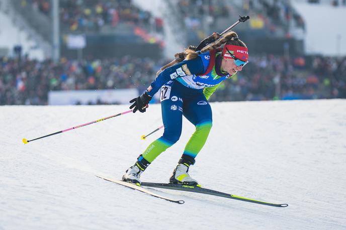 Polona Klemenčič, Oberhof 2023 | Polona Klemenčič po uspehu kariere: Ko sem videla, da je zadnja tarča padla, sem si rekla: Yes! To te seveda povzdigne ko narediš ničlo, ko tečeš z najboljšimi … Res super.”  | Foto Grega Valančič/Sportida