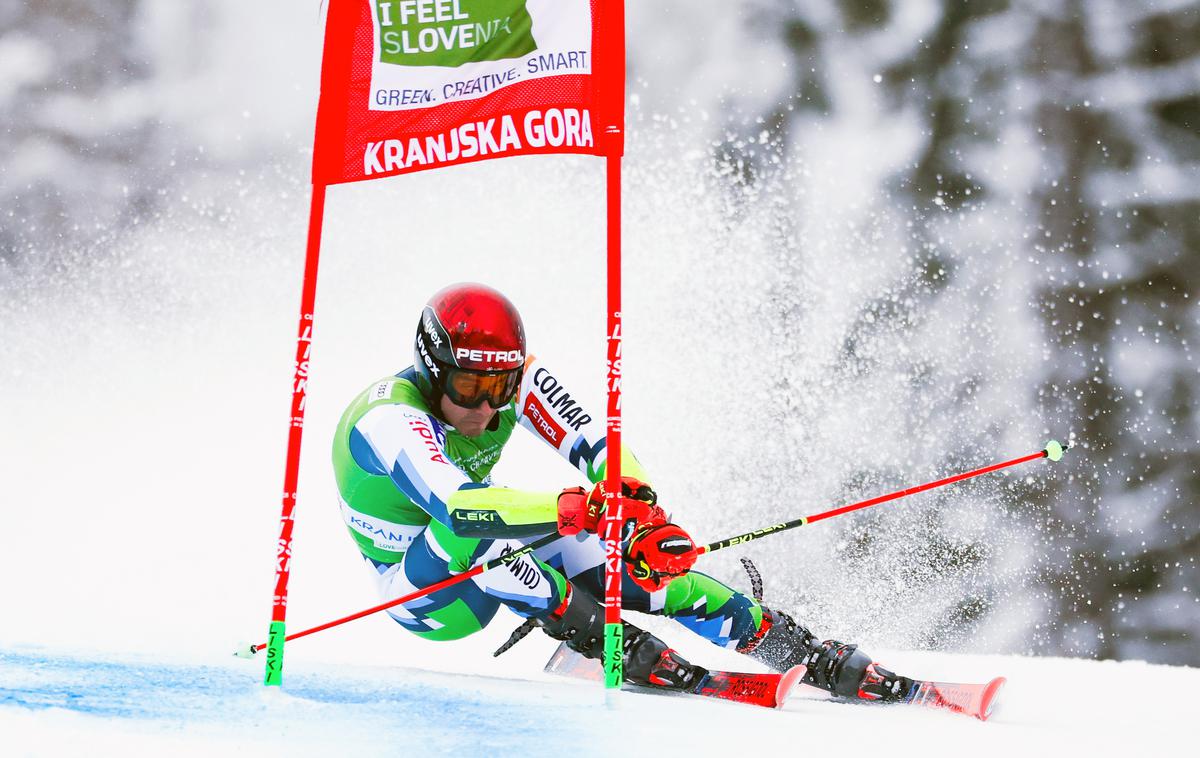 Žan Kranjec Kranjska Gora 2025 | Žan Kranjec je bil na domačem veleslalomu v Kranjski Gori samo 16. | Foto Aleš Fevžer