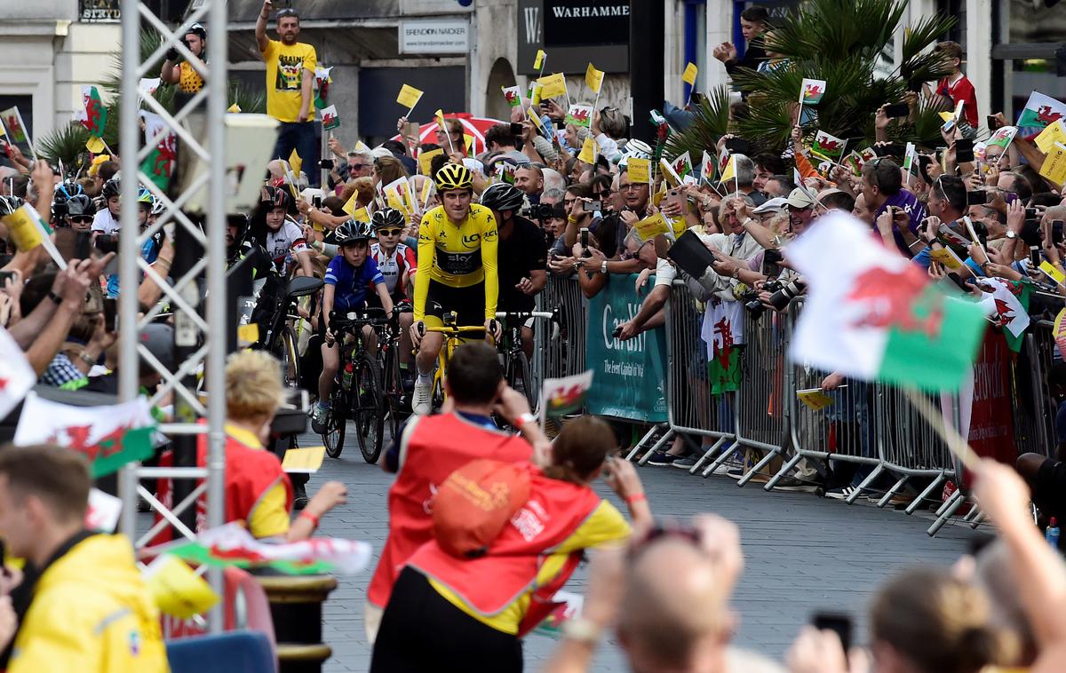 Geraint Thomas sprejem | Foto Reuters