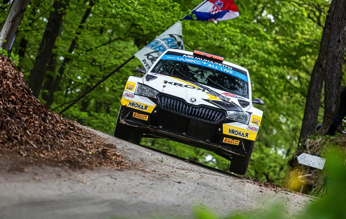 Croatia WRC 2022 | "Reli je bil pravi rokenrol, zato pa tudi je v koledarju svetovnega prvenstva," je povedal najhitrejši Slovenec Aljoša Novak (škoda fabia rally2). | Foto Uroš Modlic