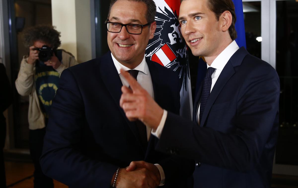 Heinz-Christian Strache in Sebastian Kurz | Avstrijski podkancler Heinz-Christian Strache in avstrijski kancler Sebastian Kurz. | Foto Reuters