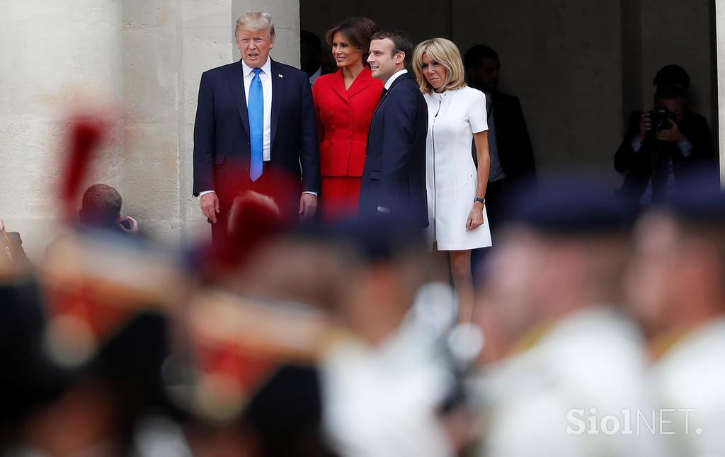 donald trump, melania trump, emmanuel macron, brigitte trogneux