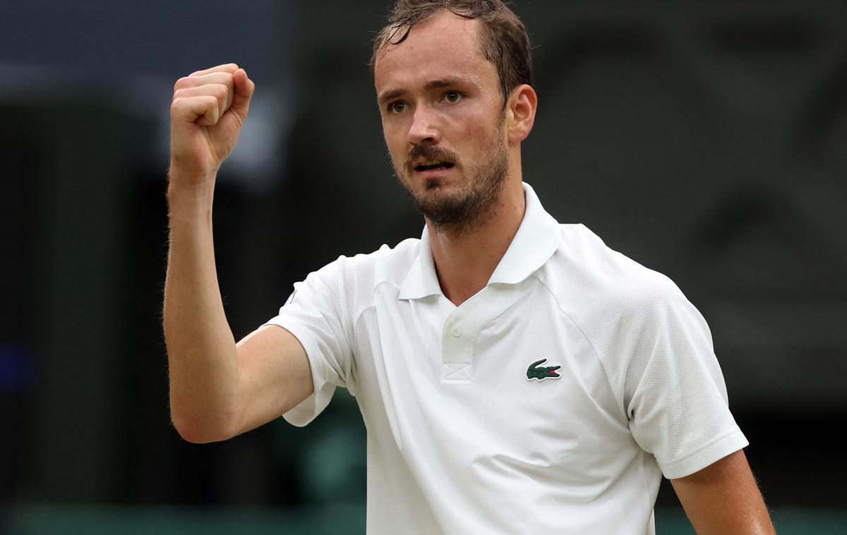 Wimbledon Danil Medvedjev | Danil Medvedjev je izenačil svoj najboljši wimbledonski dosežek, uvrstil se je v polfinale. | Foto Reuters