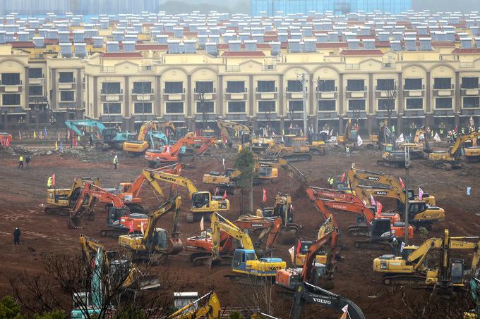 Wuhan gradbišče | Foto: Getty Images