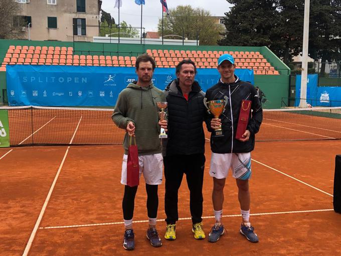 Blaž Kavčič lani na turnirju v Splitu, ko je v finalu izgubil proti Blažu Roli. | Foto: Teniška zveza Slovenije