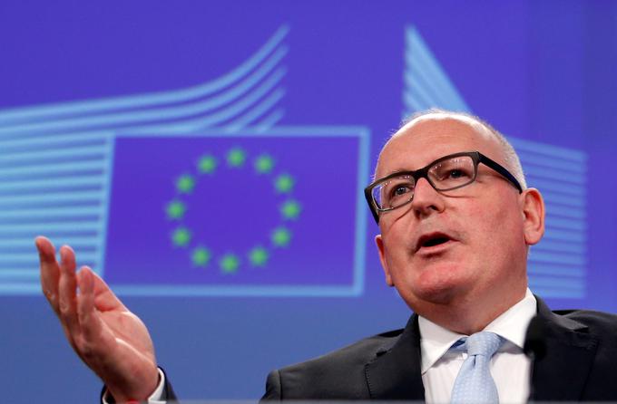 Frans Timmermans zavrača kritike Poljske, da postopek na podlagi sedmega člena izkorišča za napredovanje v svoji karieri. | Foto: Reuters