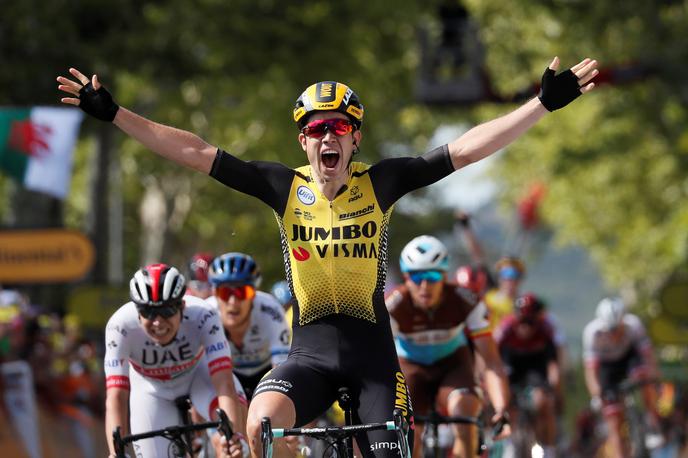 Wout van Aert | Wout van Aert je bil najhitrejši v ciljnem šprintu. | Foto Reuters