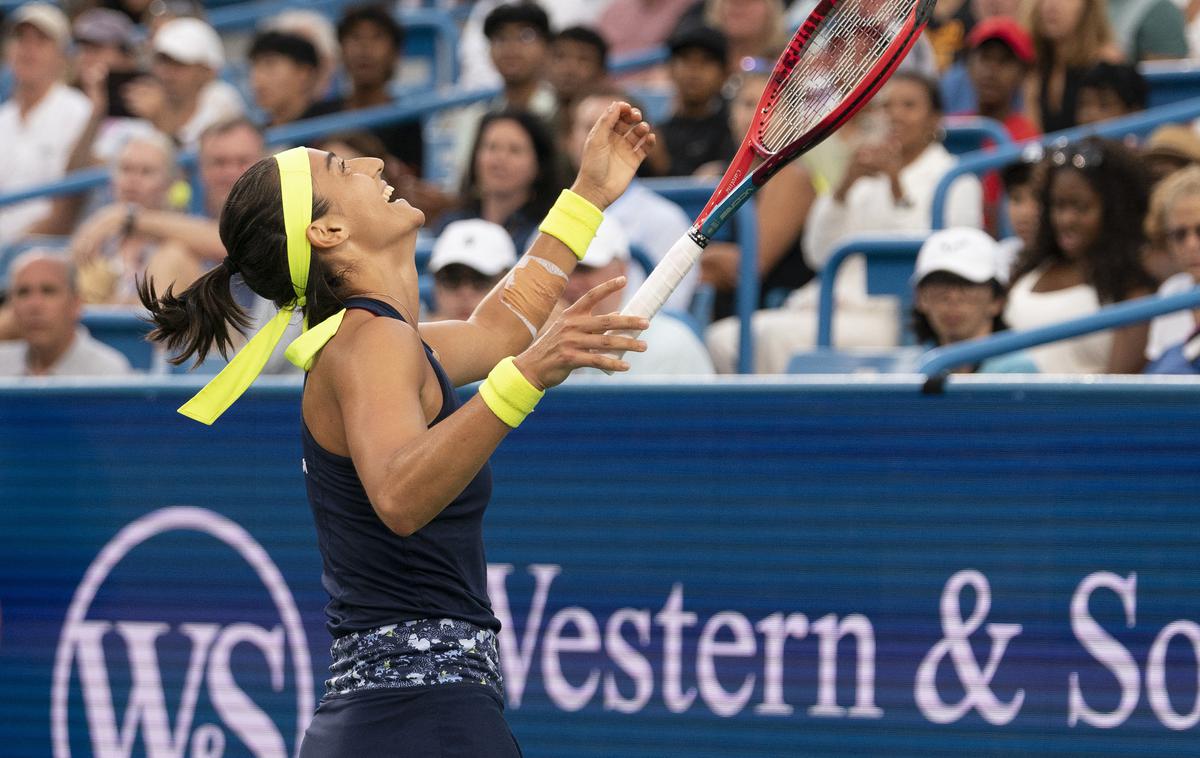 Caroline Garcia | Caroline Garcia je v finalu v dveh nizih ugnala Čehinjo Petro Kvitovo. | Foto Reuters