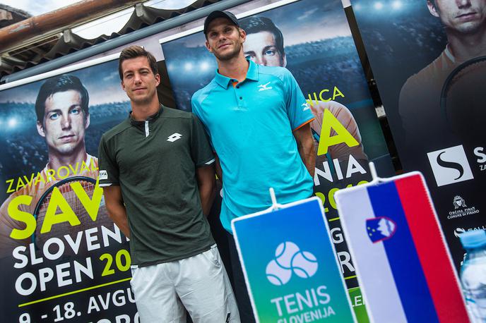 Aljaž Bedene Blaž Rola | Aljaž Bedene in Blaž Rola se bosta zvečer udarila za finalno vstopnico turnirja v Portorožu. | Foto Grega Valančič/Sportida