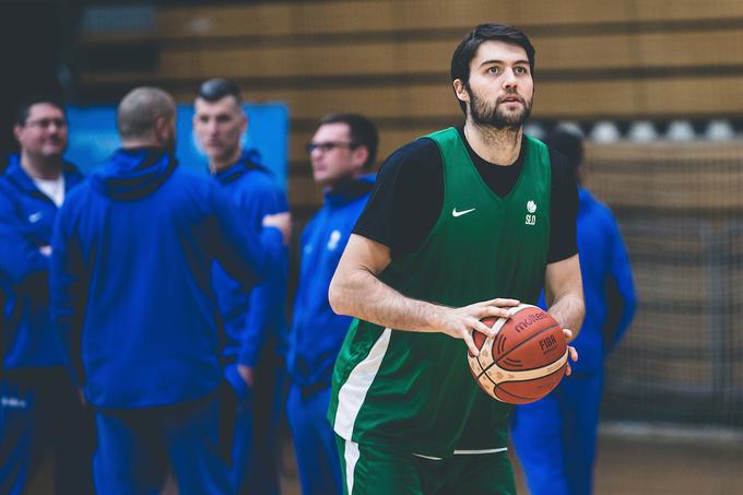 Mike Tobey slovenska košarkarska reprezentanca trening | Foto: Grega Valančič/Sportida