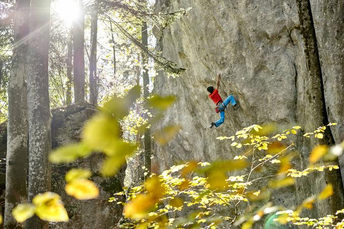 Lama leta 2015 med plezanjem v avstrijskem plezališču Berglsteiner See.  | Foto: Red Bull Content Pool