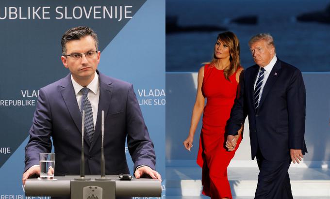 Marjan Šarec, Donald in Melania Trump | Foto: STA/Reuters