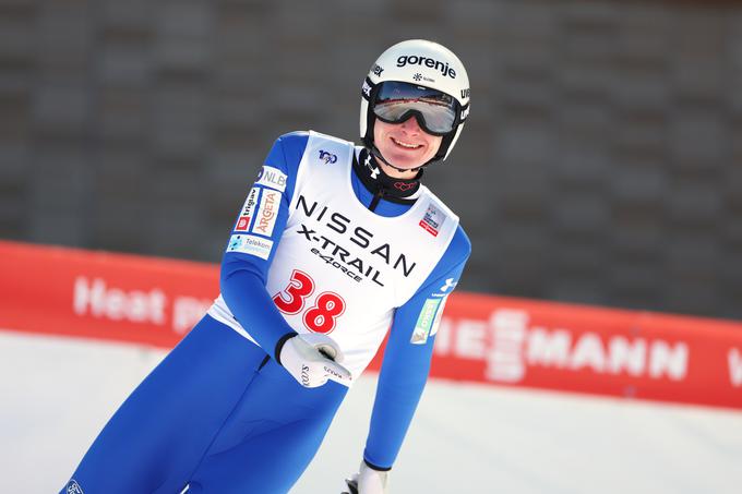 Domen Prevc je bil v petek odlično razpoložen. | Foto: Guliverimage