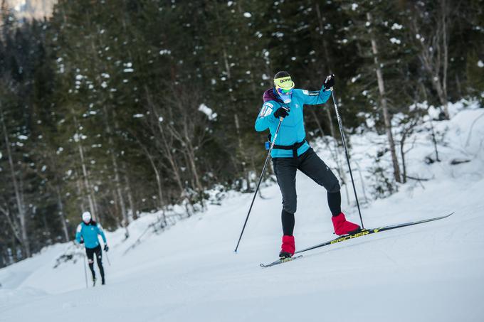 Vesna Fabjan je morala v Planici trenirati s posebno masko. | Foto: Sportida