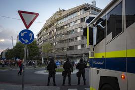 Protest nasprotnikov pogojev PCT v Ljubljani dne 29.9.2021