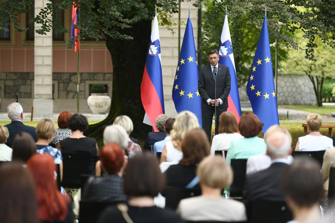 Borut Pahor jabolko navdiha | Foto: STA ,