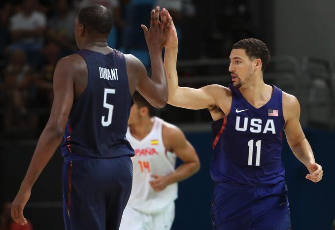 Kaj za finale pripravljata prvi zvezdnik moštva Kevin Durant in ostrostrelec Klay Thompson? | Foto: Getty Images