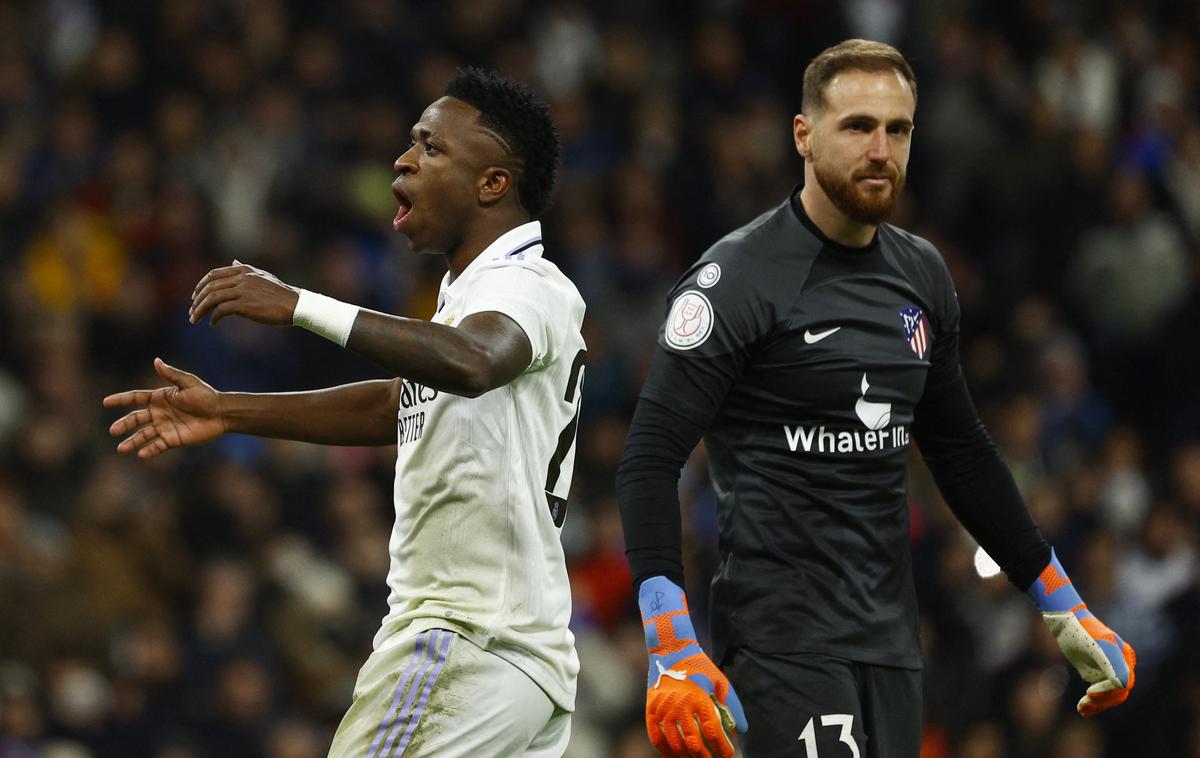 Jan Oblak Vinicius | Jan Oblak je prvič v tej sezoni ostal neporažen proti madridskemu Realu. | Foto Reuters