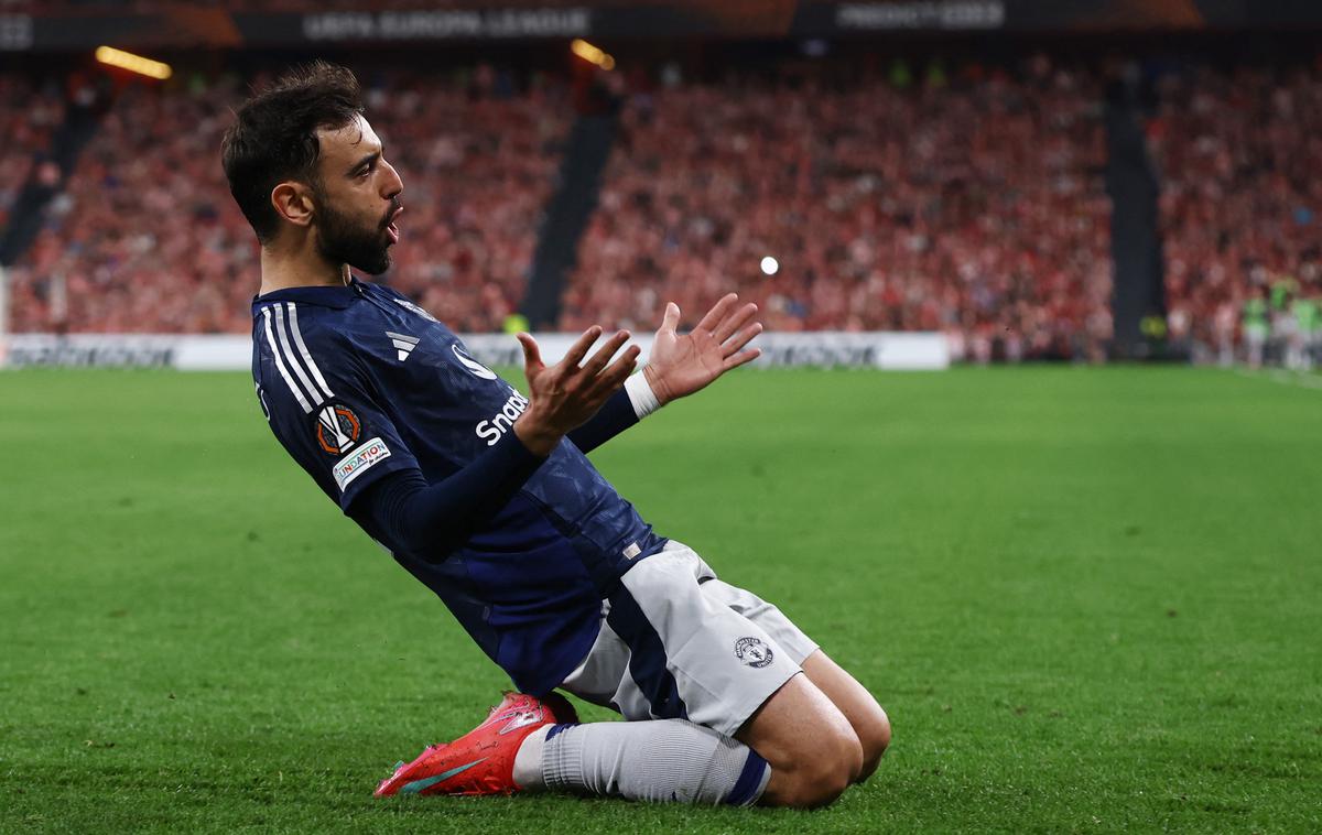 Manchester United  Bruno Fernandes | Bruno Fernandes je z bele točke zadel za vodstvo Uniteda z 2:0. | Foto Reuters