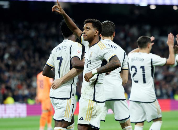 Rodrygo se je podpisal pod četrti in peti gol Reala. | Foto: Reuters