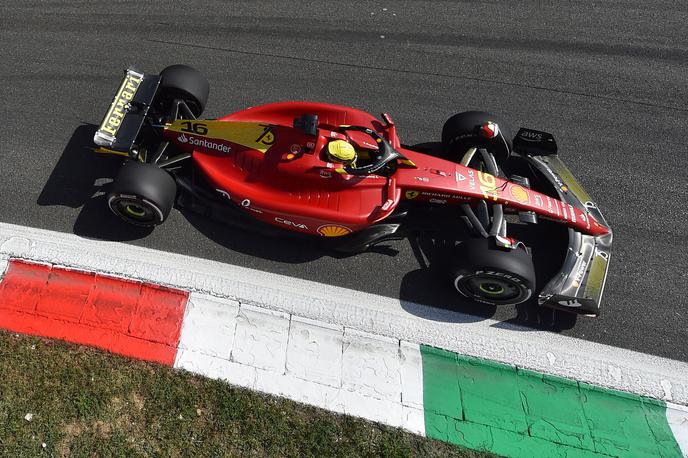 Monza Ferrari Charles Leclerc | Charles Leclerc je bil najhitrejši na prvem prostem treningu v Monzi. | Foto Reuters