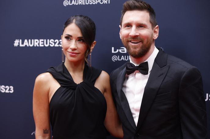 Lionel Messi | Lionel Messi in Antonella Roccuzzo sta se v ponedeljek udeležila prestižne podelitve nagrad laureus v Parizu, na kateri je kapetan argentinske reprezentance prejel nagrado za športnika leta. | Foto Reuters