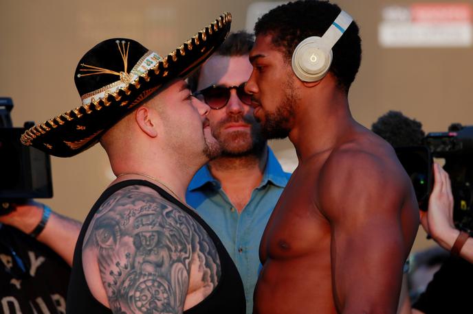 Anthony Joshua Andy Ruiz Jr. | Andy Ruiz in Anthony Joshua sta si pred borbo še zadnjič zrla iz oči v oči. | Foto Reuters