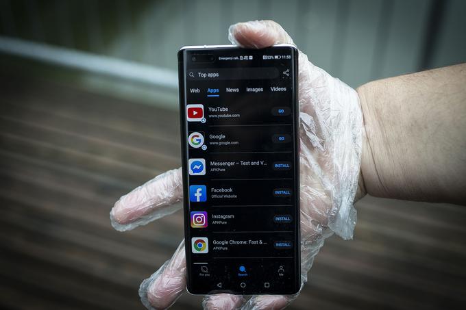 Prek aplikacije Petal Search je mogoče dobiti tudi tiste, predvsem ameriške programe, ki jih zaradi ameriške gospodarske blokade Huawei uradno ne sme ponujati neposredno. | Foto: Ana Kovač