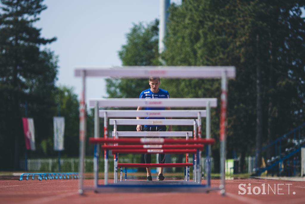 trening Kranj smučarski skakalci  Anže Lanišek