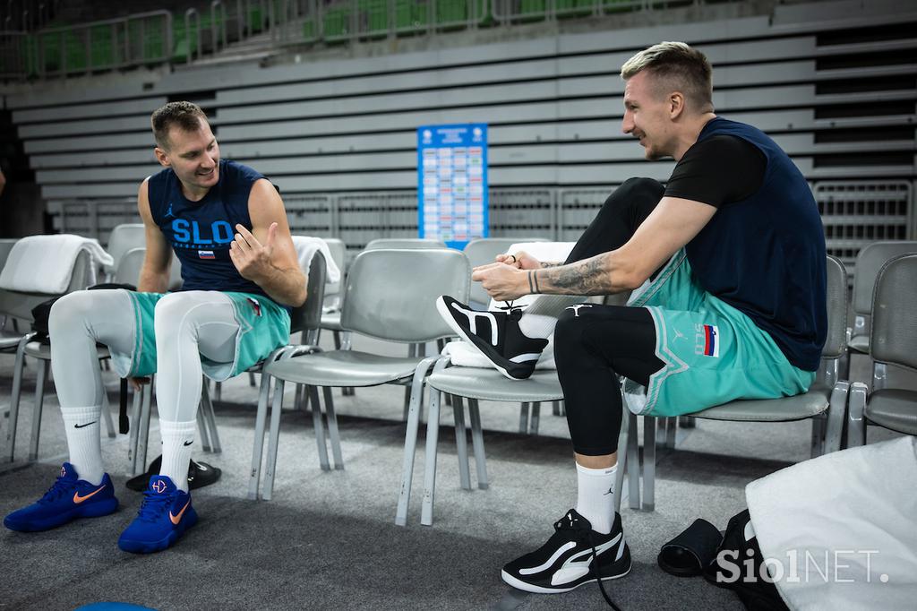 slovenska košarkarska reprezentanca trening