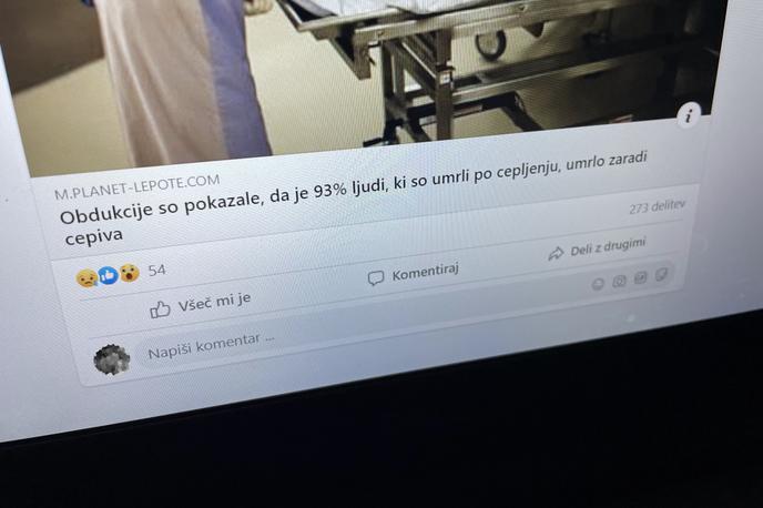 Planet Lepote | Prispevek portala Planet Lepote se v zadnjih dveh dneh hitro deli med slovenskimi uporabniki družbenega omrežja Facebook. Pretežno ga je mogoče opaziti v skupnostih, ki nasprotujejo cepljenju proti bolezni covid-19, nas pa je na njegov obstoj sicer opozorila bralka. Naslov in vsebina prispevka sta jo, ker je cepljena proti bolezni covid-19, namreč prestrašila. | Foto Matic Tomšič