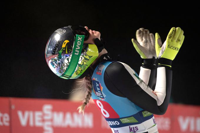 Nika Križnar je po polovici lanske "turneje" vodila, na koncu pa za 4,2 točke zaostala za zmagovalko Marito Kramer. | Foto: Guliverimage/Vladimir Fedorenko