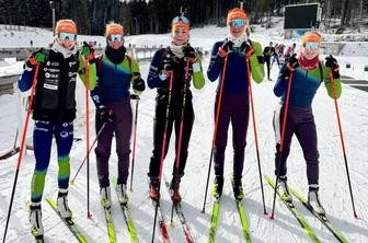 V Oberhof tri biatlonke in štirje biatlonci