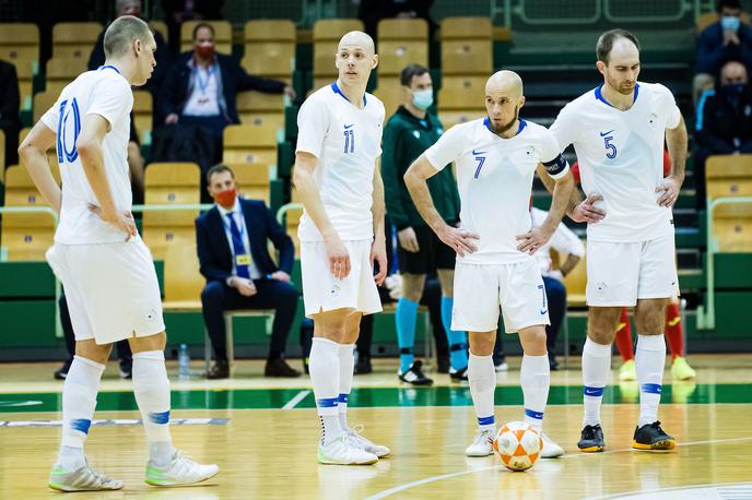 Futsal, reprezentanca: Alen Fetič, Klemen Duščak, Igor Osredrkar in Kristjan Čujec | Slovenci so prvo prijateljsko tekmo z Nizozemsko izgubili. | Foto Grega Valančič/Sportida