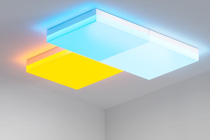 Nanoleaf Skylight | Svetila Nanolaf Skylight prinašajo povsem nov način izražanja ustvarjalnosti tudi v svet stropnih svetil. | Foto Nanoleaf