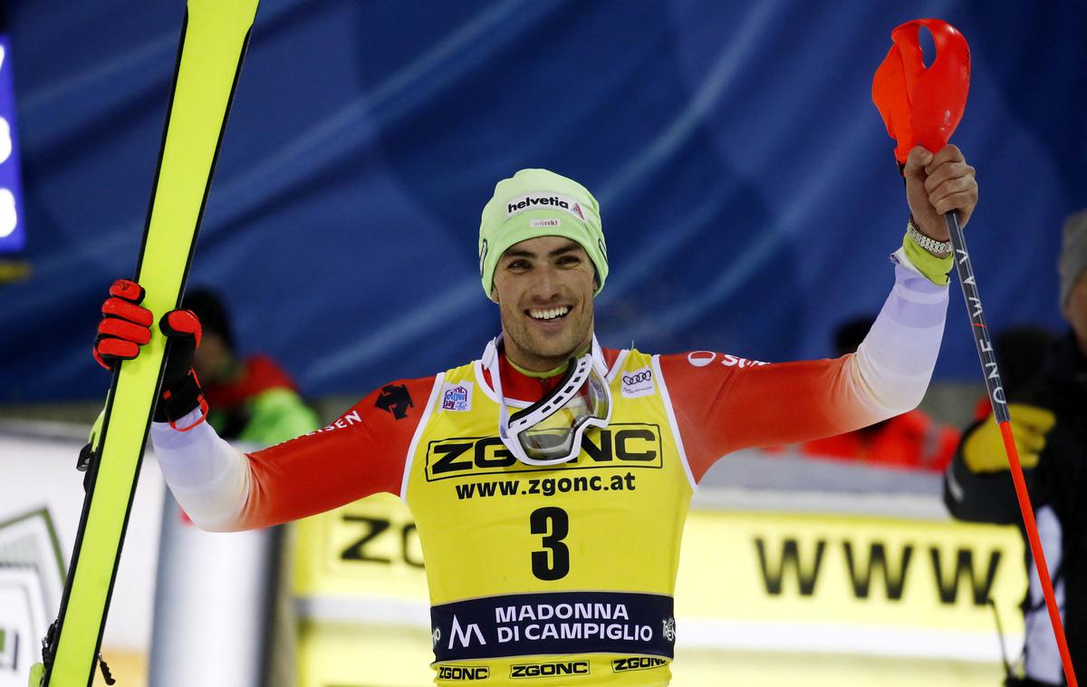 Madonna di Campiglio Daniel Yule | Daniel Yule je tretjič dobil sloviti slalom v Madonni di Campiglio. | Foto Reuters