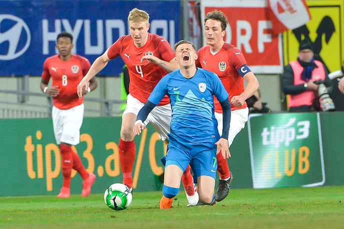 Josip Iličić Avstrija Slovenija prijateljska Celovec | Slovenska nogometna reprezentanca je v leto 2018 vstopila z visokim porazom v Celovcu (0:3). | Foto Mario Horvat/Sportida