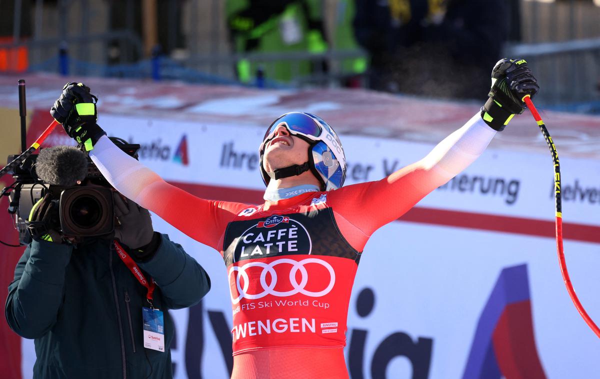 Wengen Marco Odermatt | Marco Odermatt ima v klasičnem smuku za pokal Lauberhorn številko osem. | Foto Reuters